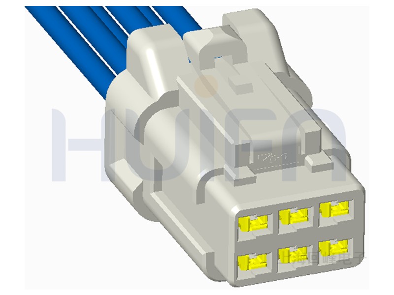 2.20mm间距  2*3PIN 母座+端子