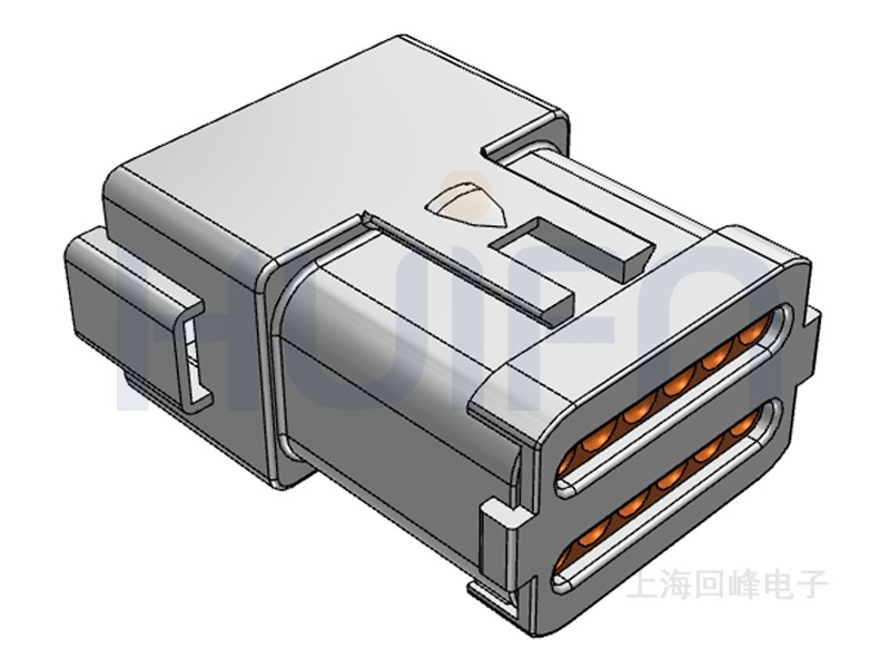 2*6PIN 公端子护套 线到线 可密封