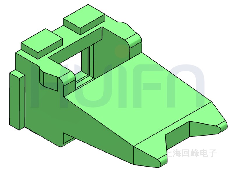 2*2PIN 公端子护套 线到线 可密封 灰色塑壳
