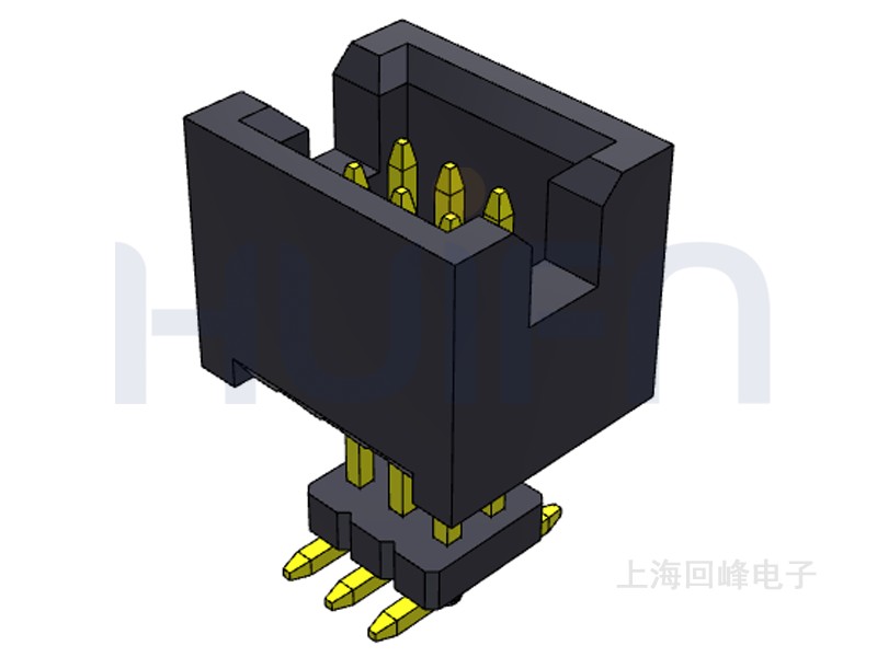 1.27mm简牛 双排双塑 2*3PIN SMT 180度