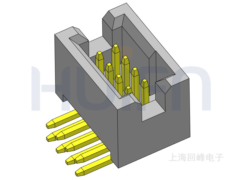 1.27mm 双排单塑 DIP  90度弯脚 黑色