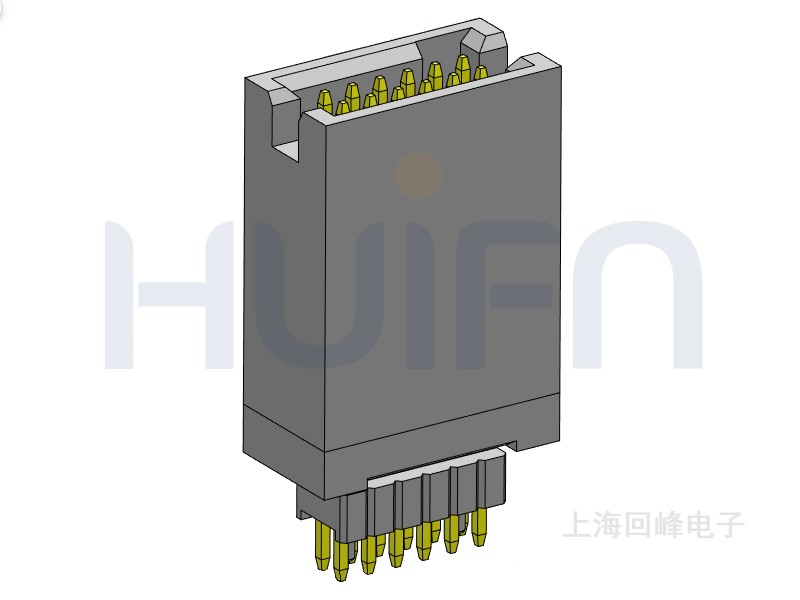 1.27mm 双排双塑 DIP  180度  黑壳