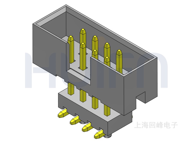 2.0mm简牛 双排双塑 SMT 2*4PIN