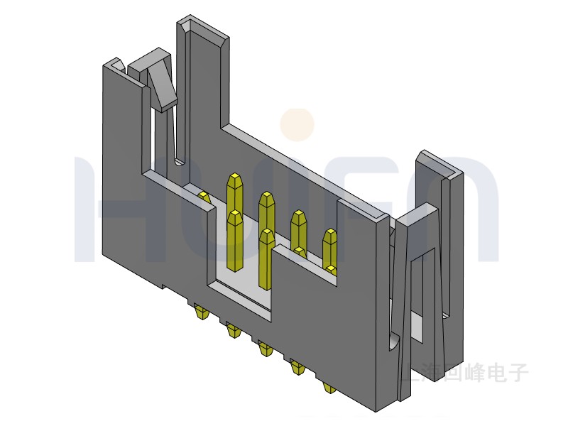 2.0mm简牛 双排单塑 DIP 2*4PIN  黑色