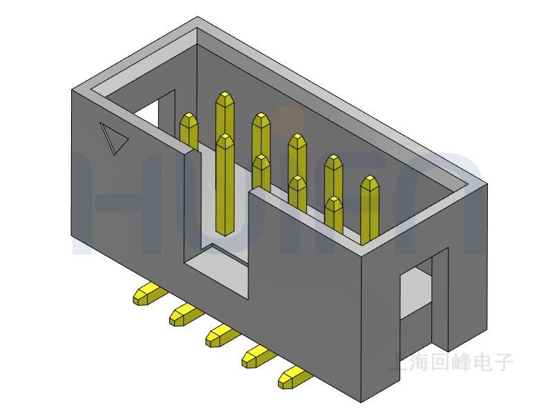 2.54mm简牛 双排双塑 SMT 2*5PIN 180度