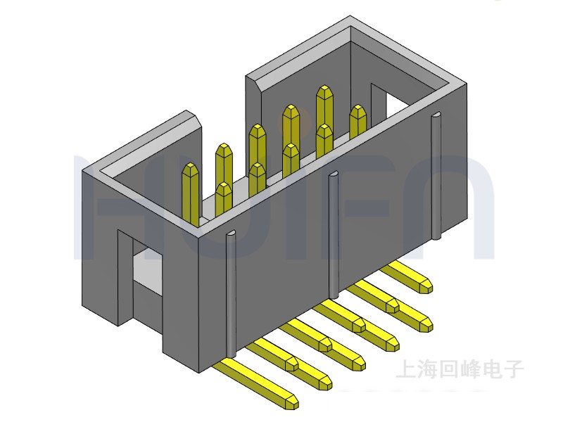 2.54mm简牛 双排单塑 DIP  90度弯脚