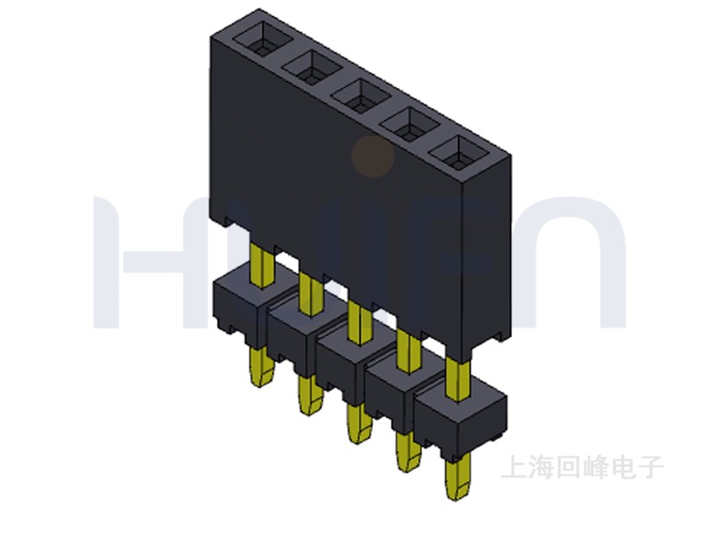 2.0mm排母 双排双塑 DIP 180度 蜈蚣脚
