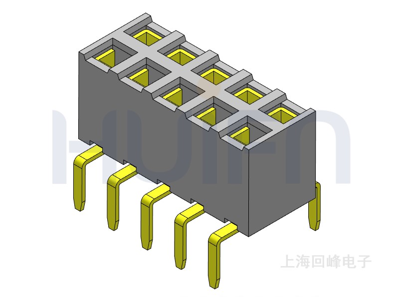2.0mm排母 双排双塑 DIP 180度 2*10PIN