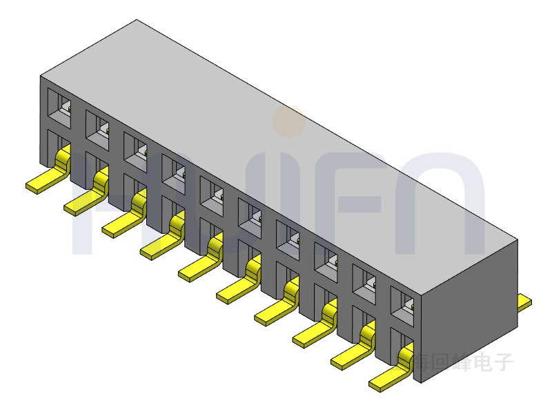 2.0mm排母 双排双塑 SMT  2*10PIN