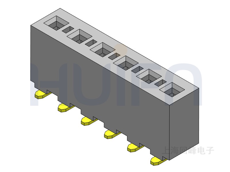 3.96mm排母 单排单塑 SMT 180度 1*40PIN