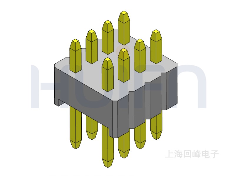 1.27mm 单塑双排 180度 2*40PIN 排针