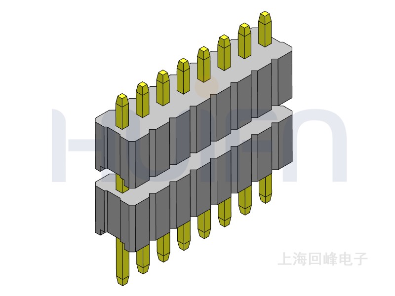 1.27mm 双塑单排 180度 1*40PIN 排针