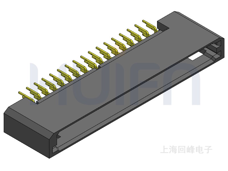 1.27mm 双排公座 2*68PIN 耐高温 黑色