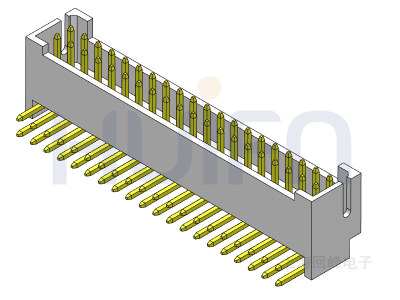 2.0mm 双排弯脚公座 2*40PIN 不耐高温