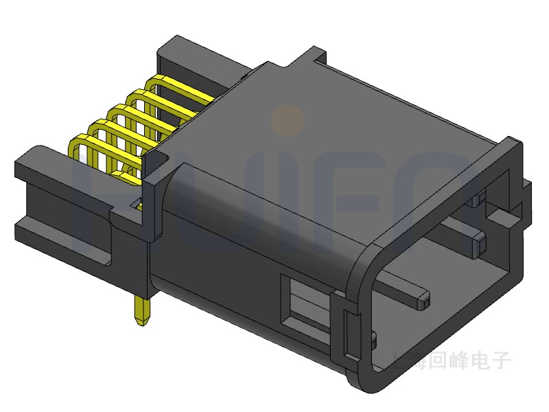 1.8mm 90度双排弯脚公座 2*5PIN 耐高温