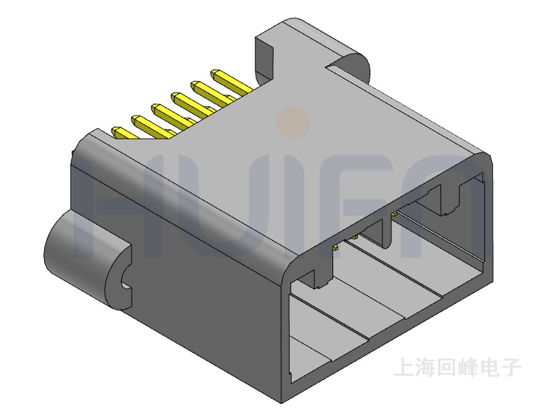 2.2mm 双排公座 2*8PIN 耐高温 铝合金