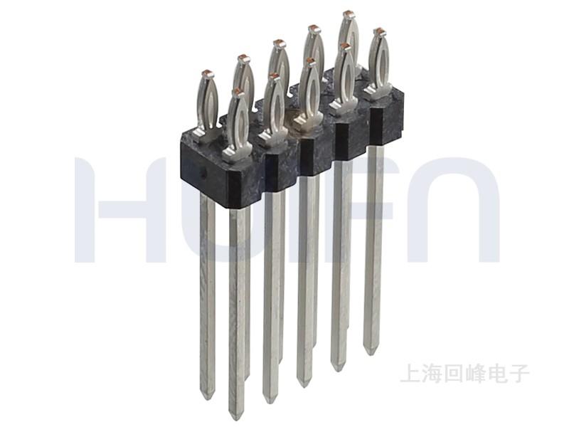 2.54mm鱼眼排针 双排双塑 180度 DIP 2*40PIN