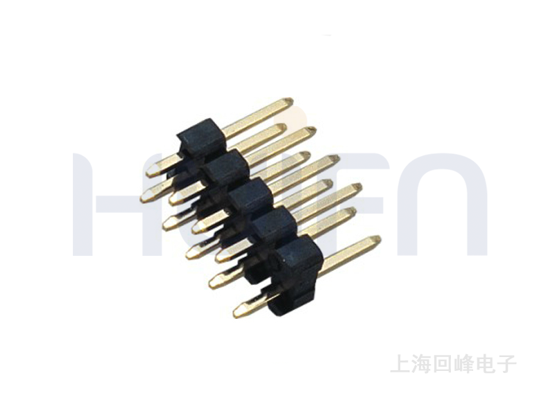2.54mm 单层双排 180°  回峰排针