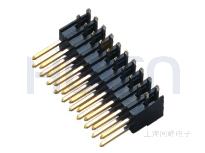 2.54mm 单层双排 选镀半金 90°DIP