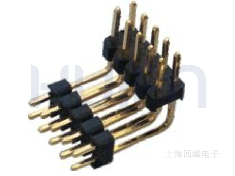 2.54mm 双排双塑90度弯针 排针