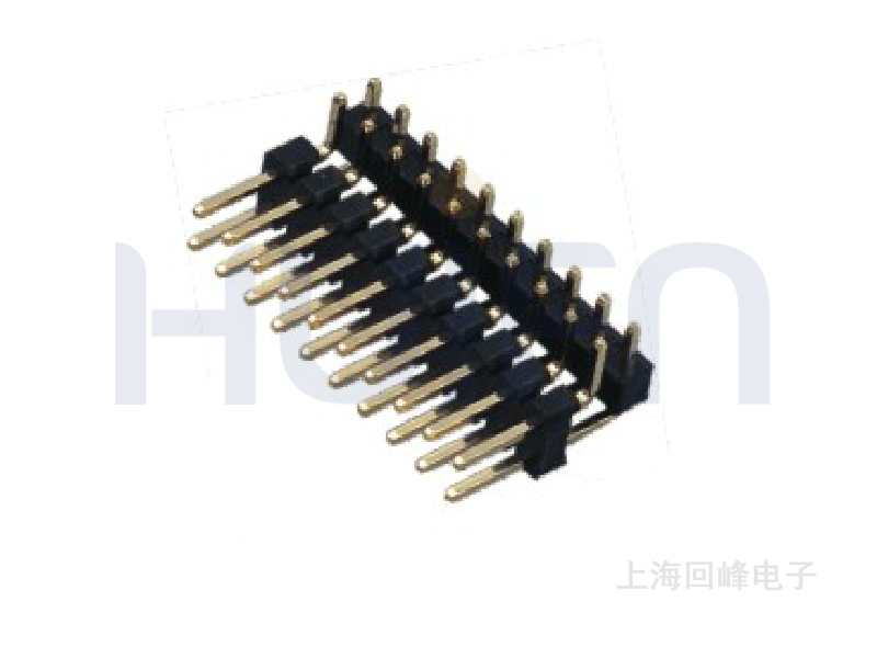 2.54mm 双排双塑90度弯针 排针