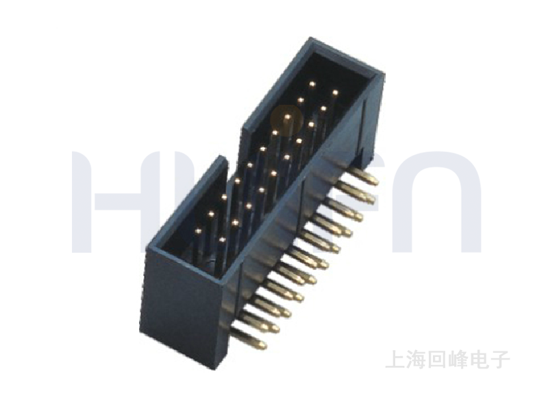 2.54MM 散镀全金 满PIN 90°DIP 简易牛角
