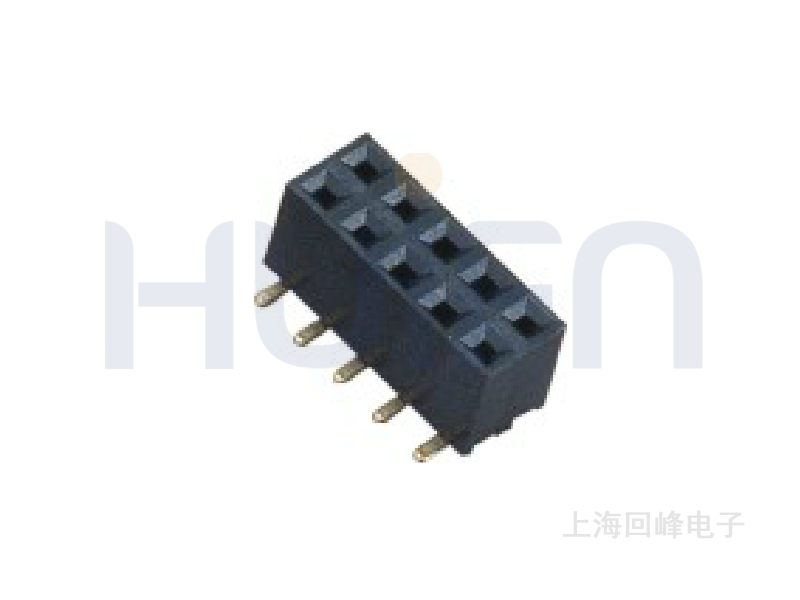 2.0mm 排母 SMT PA9T料黑色 H=4.3 连接器