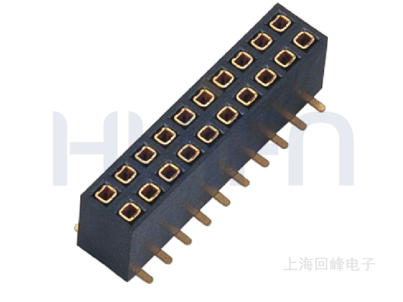 2.54MM 双排 180°SMT 排母 生产  耐高温