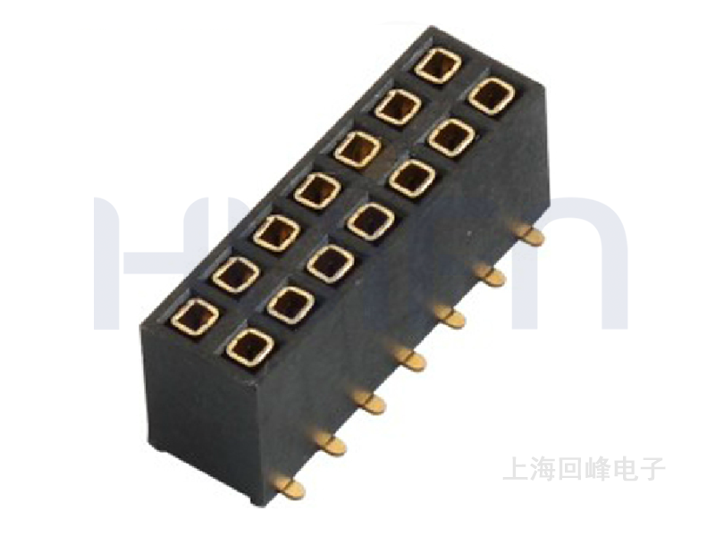 2.54MM H=7.1MM 上插式 2*7P 双排 180° SMT 排母