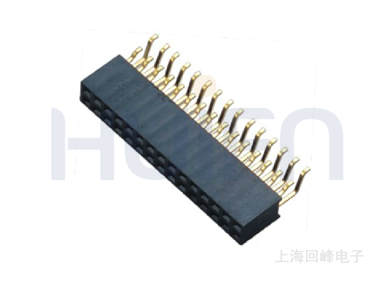 2.54MM H=7.1MM 上插式 2*7P 双排 180° SMT 排母