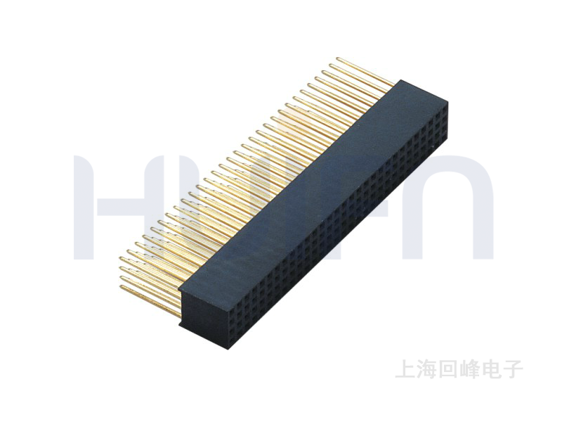 2.0 排母 4*30P 180° PA9T黑色 H=9.35 连接器