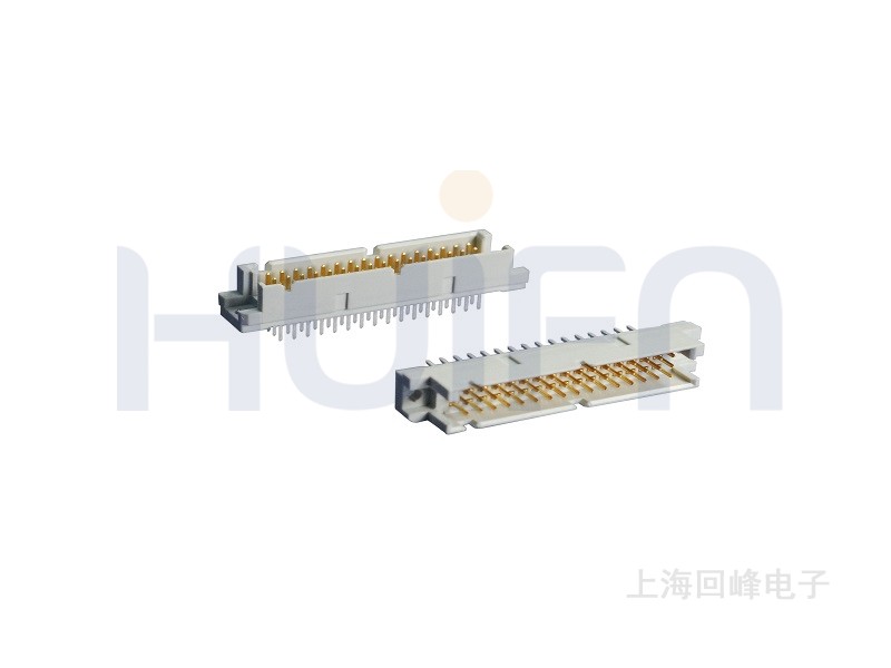 2.54mm 欧式 R型直公 焊板 3×16PIN 下板3.75 触点镀层Au 0.38μm Sn PBT 灰白 UL94V-0